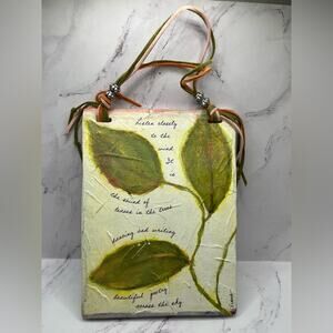 Silvestri “Listen to the wind” wall plaque with leaves